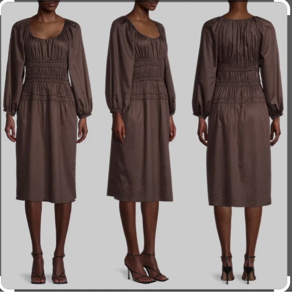 NWT Rebecca Taylor Smocked Cotton Dress in size M